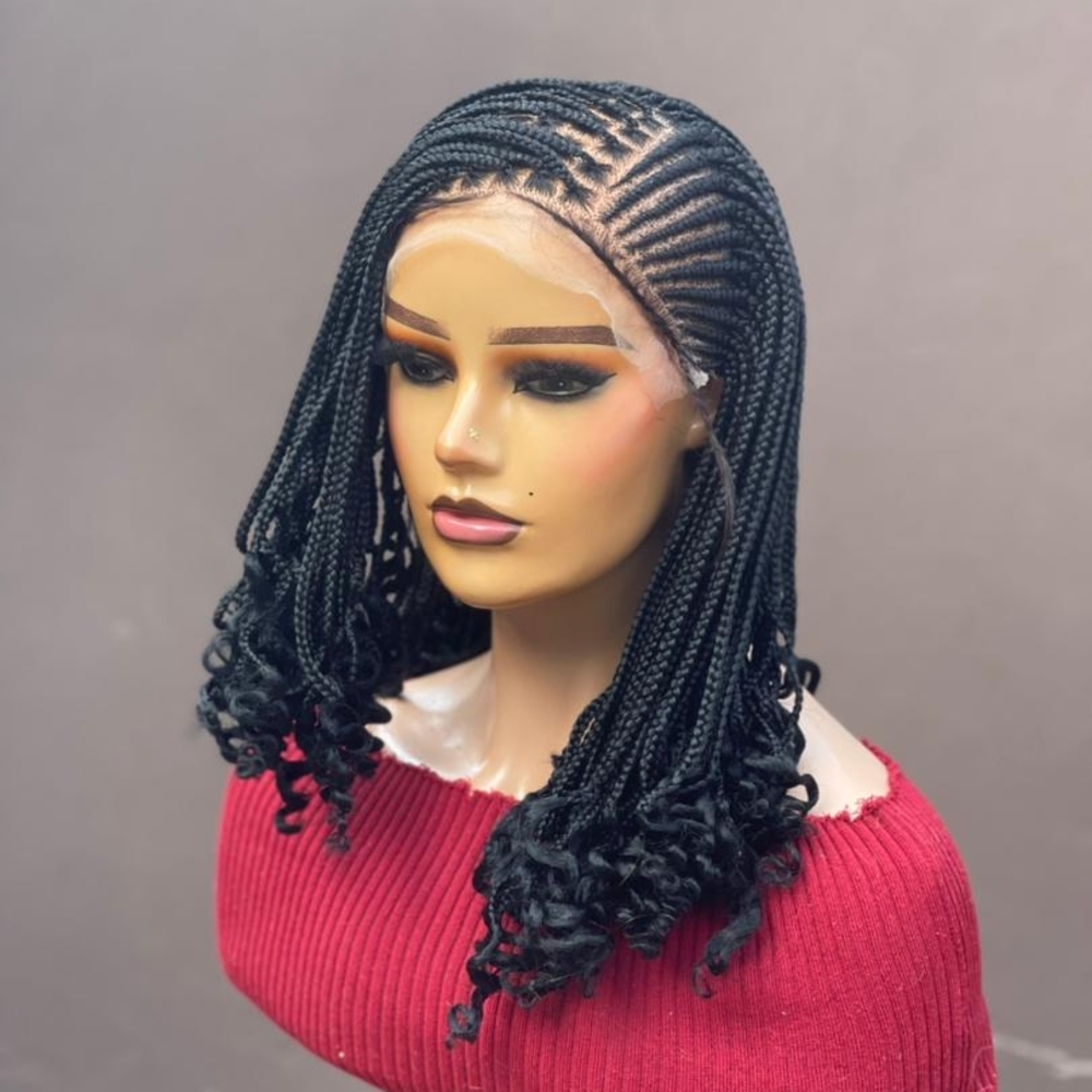 Elegant Black Braided Wig